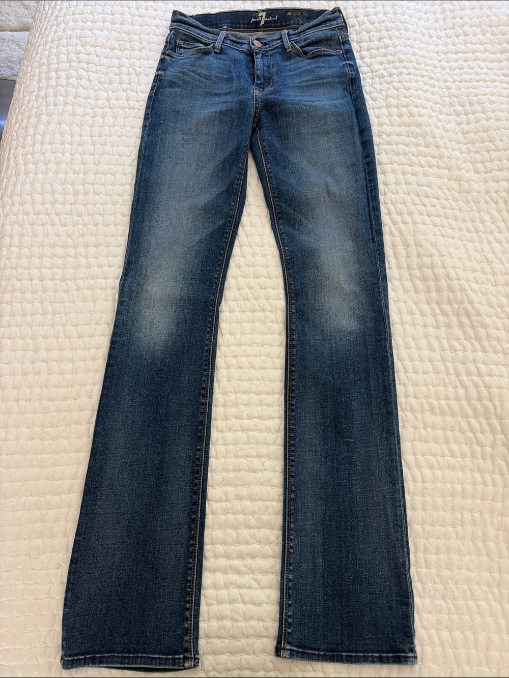 7 For All Mankind Dark Blue Flare Jeans